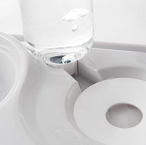 Tazones de Acero Inoxidable para Mascotas con Botella de Agua Automática