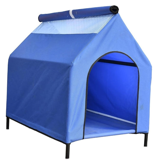 Elevated Portable Pet House -(Blue)